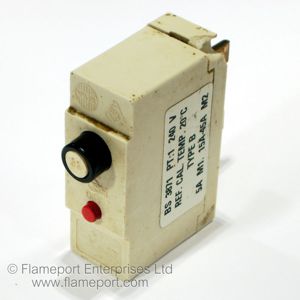 Front view of a push button 5 amp Wylex SK plug in circuit breaker