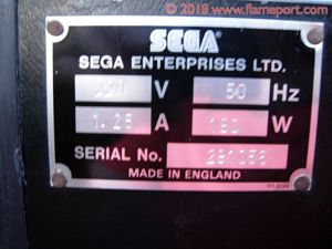 Sega Mega Tech serial number plate